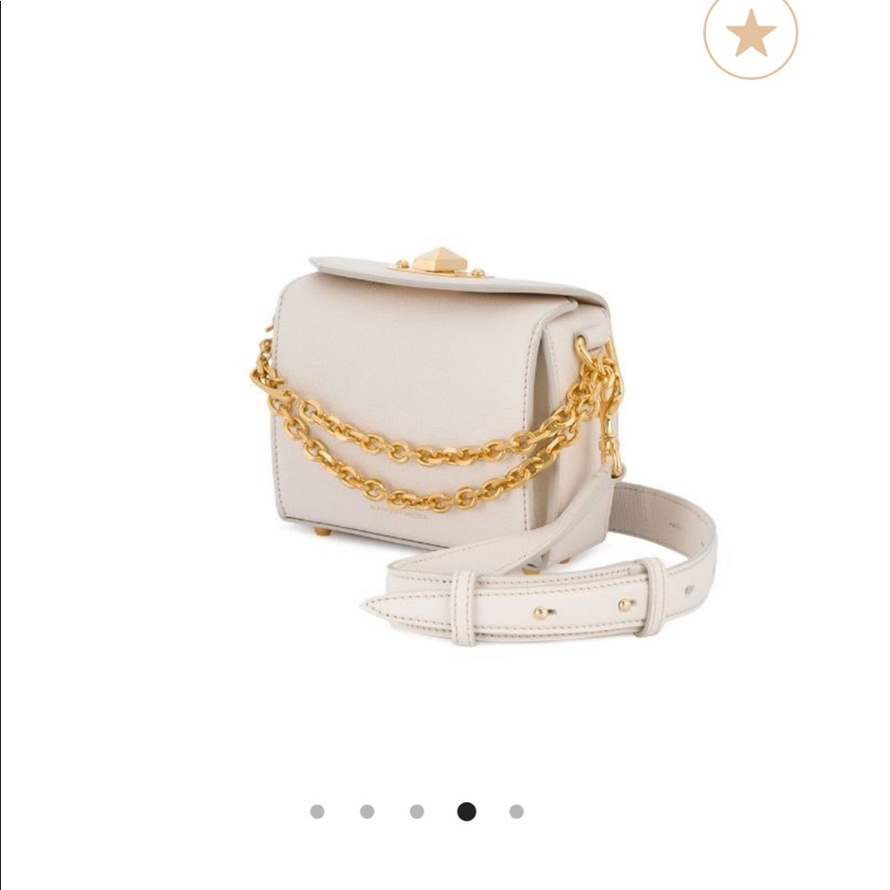 ALEXANDER MCQUEEN white box leather shoulder bag